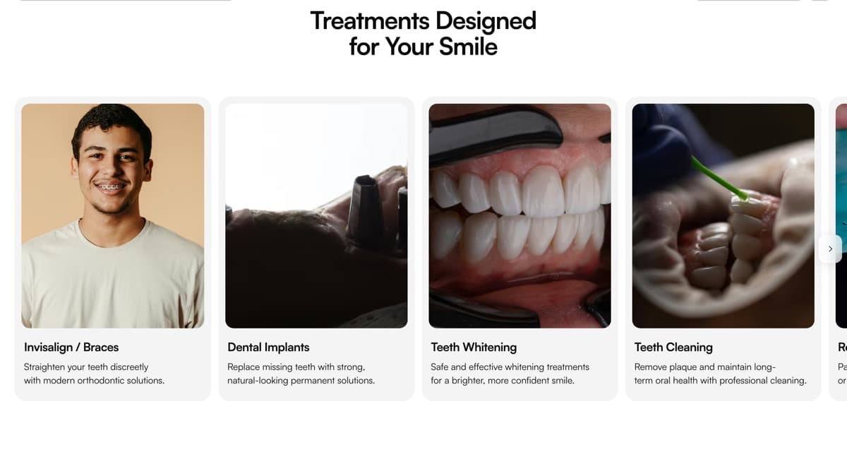 Dentora — page section
