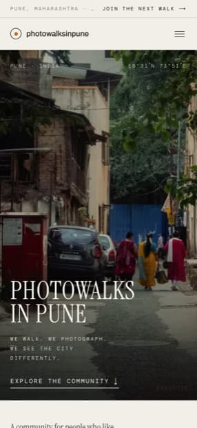 Photowalks in Pune — on a phone